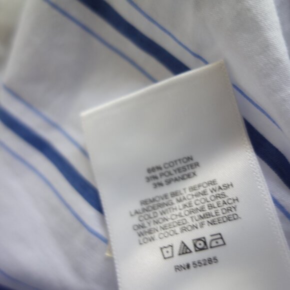 NWT $88 EXPRESS White Blue Stripe Waist Tie Tiered Sundress – XL - Picture 9 of 9